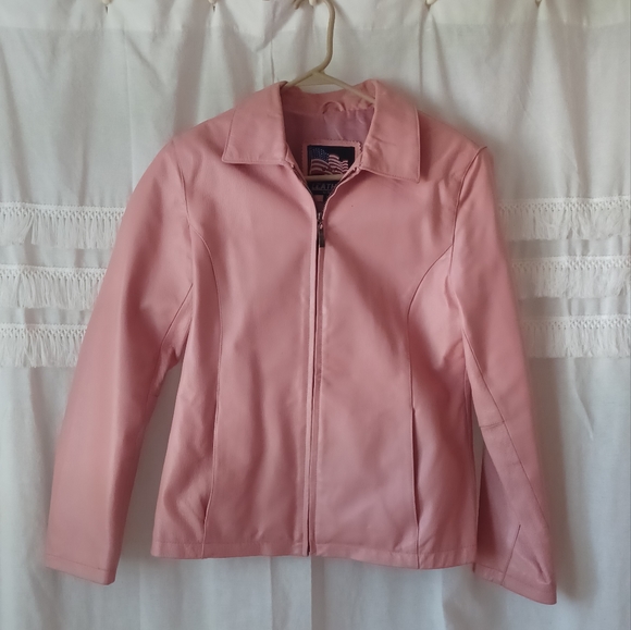 Pink Leather Jacket - Picture 1 of 3